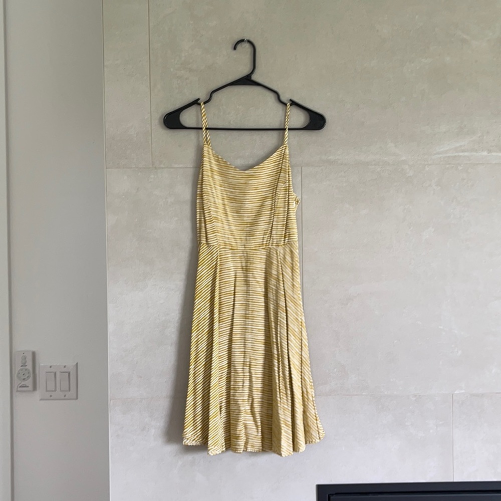 Mustard Striped Dress, Sz S